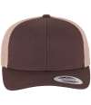 F6606T 6606T Flexfit Retro Trucker Two Tone Cap Brown / Khaki colour image